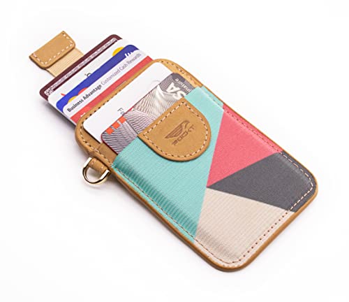 POCKT Slim Card Holder Wallet For Men and Women - Minimalist Front Pocket Wallet Elastic Credit Card Holder Genuine Leather RFID Blocking Card Case Wallets | Cross - Image 4