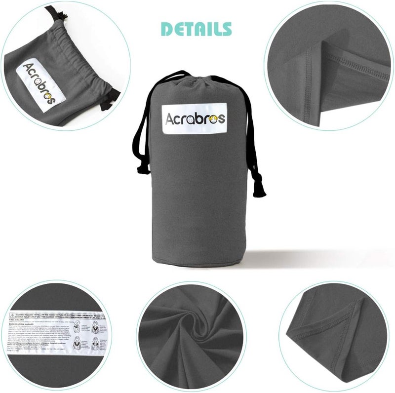 Acrabros Hands-Free Baby Wrap Carrier in Heather Grey - Image 5