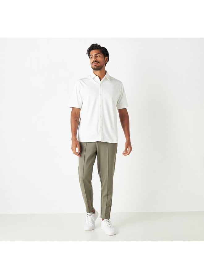 Iconic Iconic Solid Pants with Drawstring Closure and Pockets  - Image 2