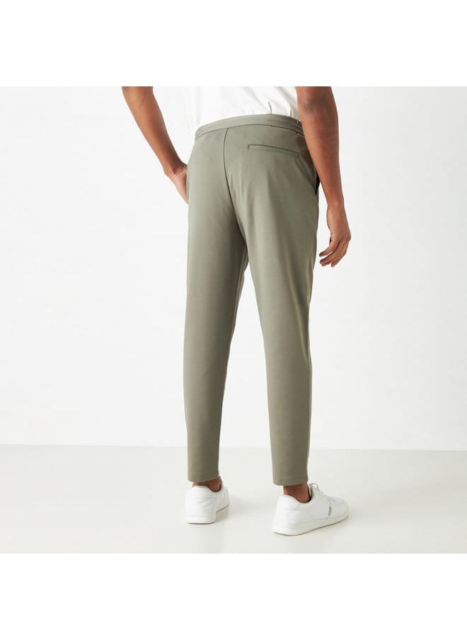 Iconic Iconic Solid Pants with Drawstring Closure and Pockets  - Image 3