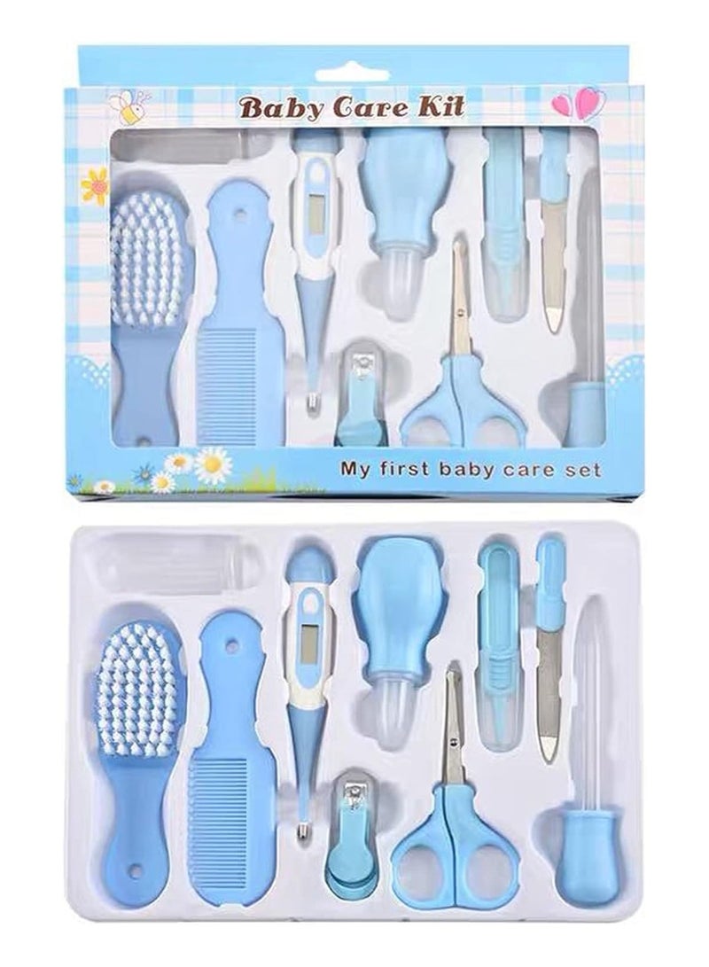 Baby Nail Kit 12-In-1 Baby Grooming Kit,Anti-Shear Flesh Design Baby Nail Clippers, Scissor, Tweezer, Liquid Dropper, Nasal Aspirator, Baby Manicure Kit And Pedicure Kit For Newborn, Infant & Toddler  - Image 1