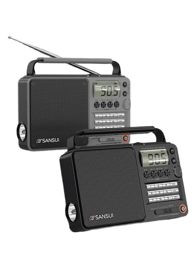 Sansui Shanshui M36 Full-Range Radio, Rechargeable, Card-Insertable, Mini Bluetooth Speaker, Portable, Personal Audio Player, Fm Tuning, Broadcast Radio, Music Player, Gray - Image 1