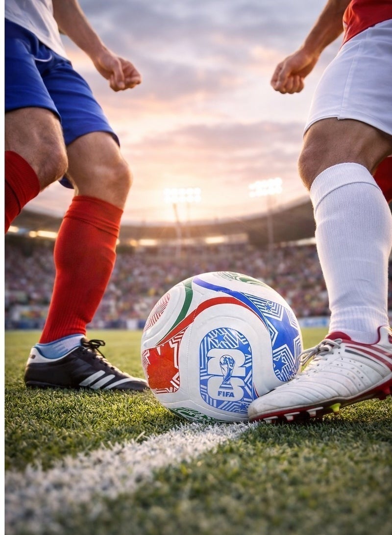 FIFA World Cup 2026 Model Football Training soccer Ball Size 5 Best for Playing Indoor Outdoor - Image 2