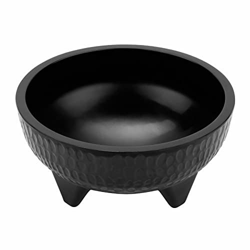Get G.E.T. MOJ-801-BK-EC 4 oz. 4" Black Break Resistant Round Molcajete Bowl (Pack of 12) - Image 1