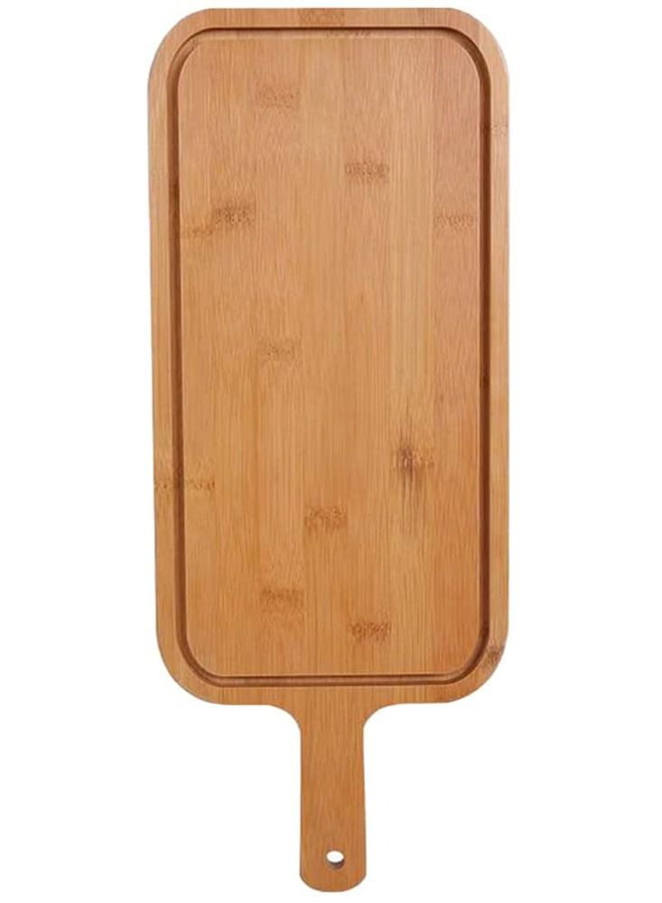 LINGWEI Bamboo Pizza Tray With Handle 14x40cm  - Image 2