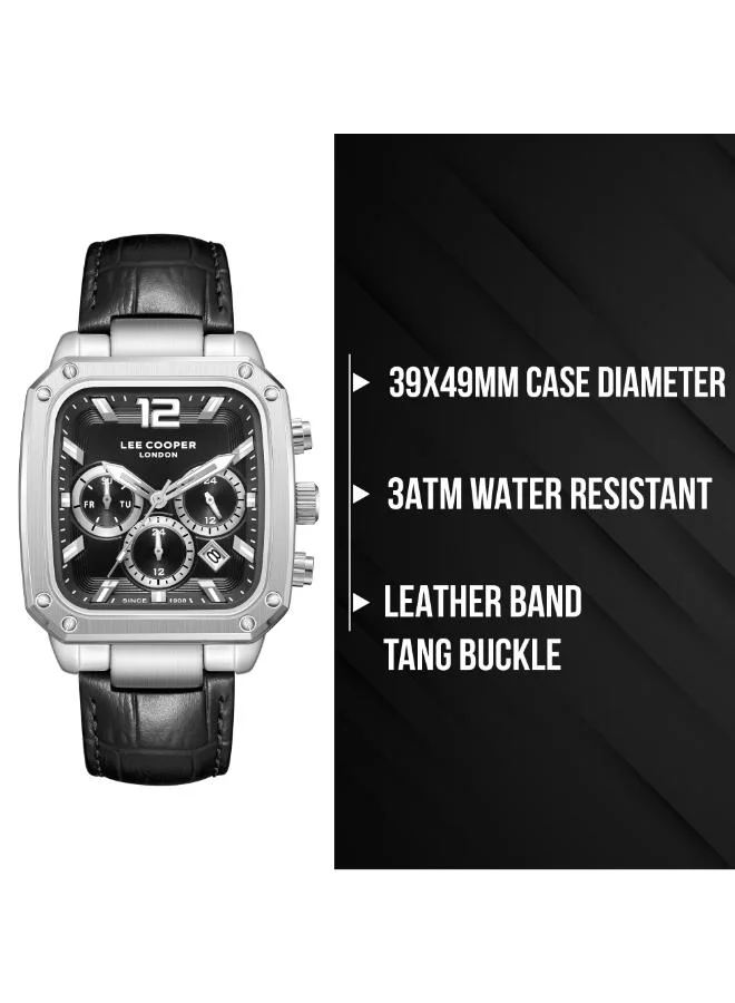 Lee Cooper  Men's Leather Multi Function Watch LC08184.351 - 39X49 mm for Men | Best Price UAE