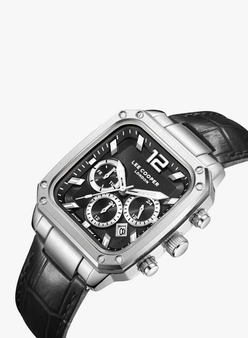 Lee Cooper Men's Leather Multi Function Watch LC08184.351 - 39X49 mm