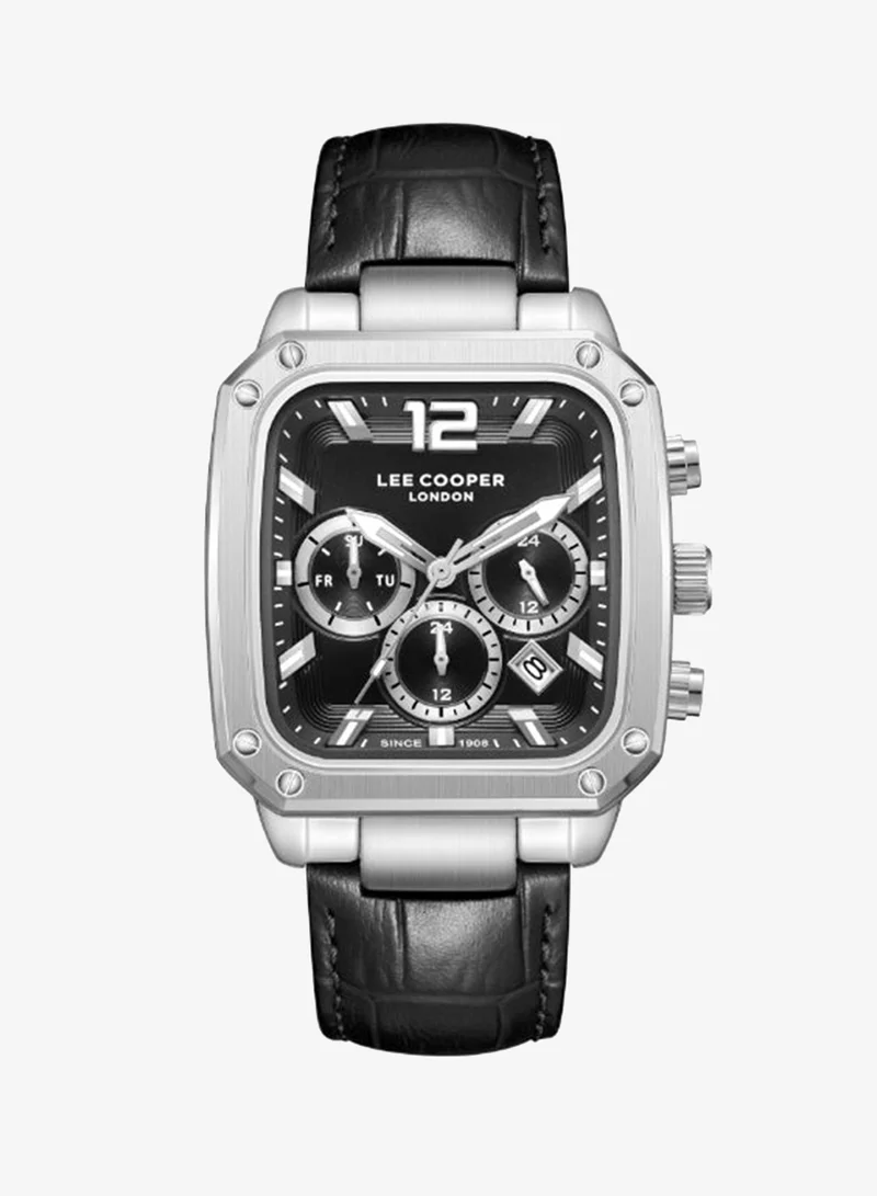 Lee Cooper Men's Leather Multi Function Watch LC08184.351 - 39X49 mm