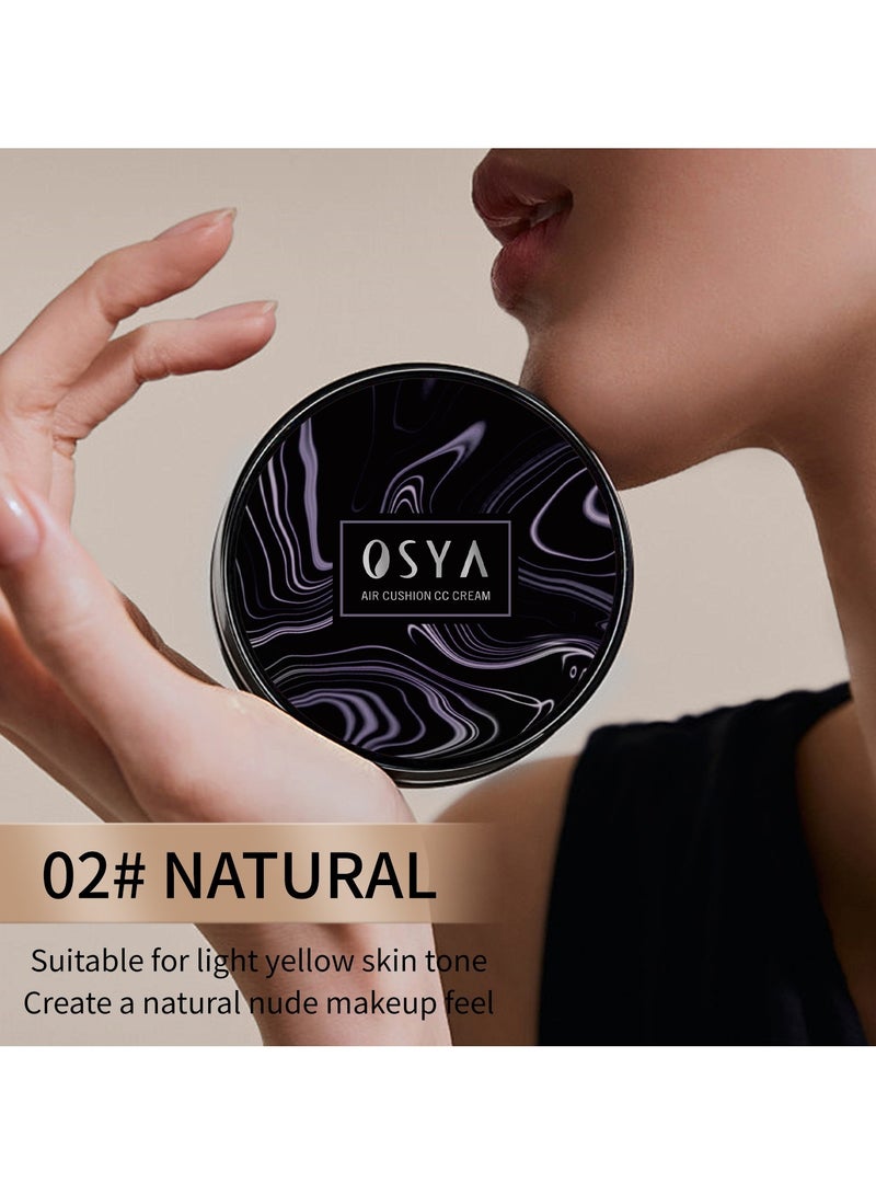 OSYA AIR CUSHION CC CREAM MOISTURIZE CONCEALER Foundation Makeup Base Primer CC Cream (02# NATURAL) - Image 4