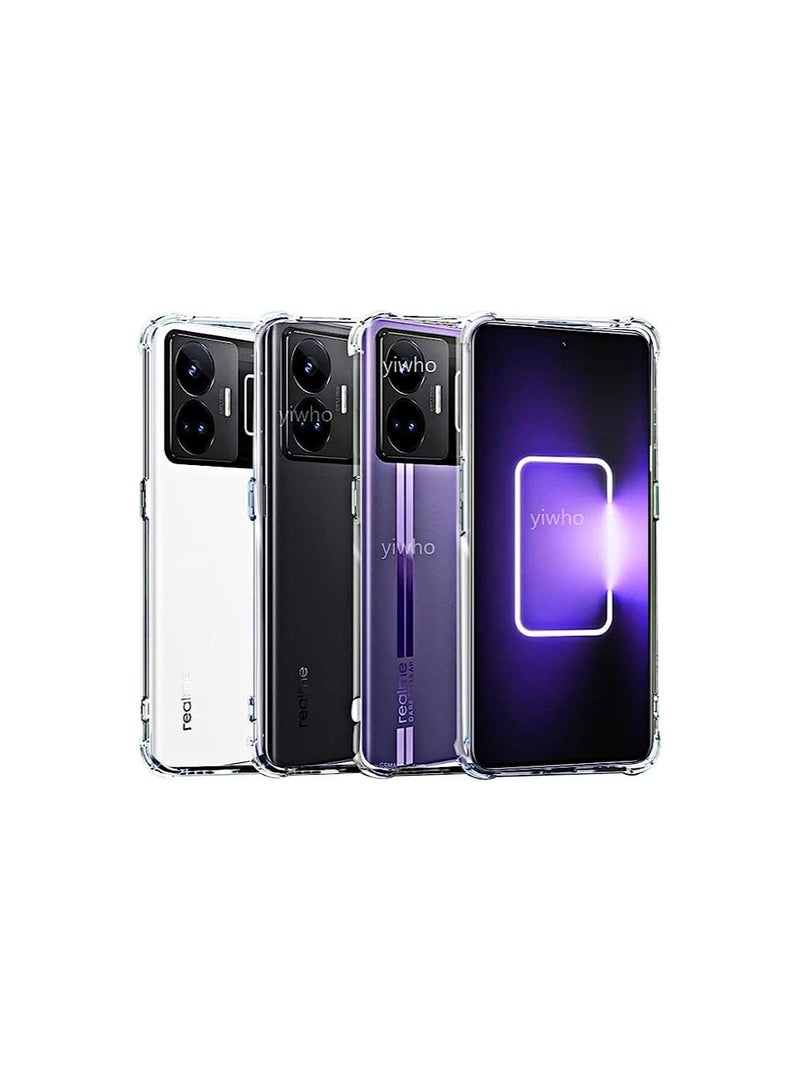 Case Compatible with Realme GT 3 5G / Realme GT Neo 5, Cover Silicone Transparent TPU Gorilla Anti-shock Protector Camera Shockproof Corners - Clear