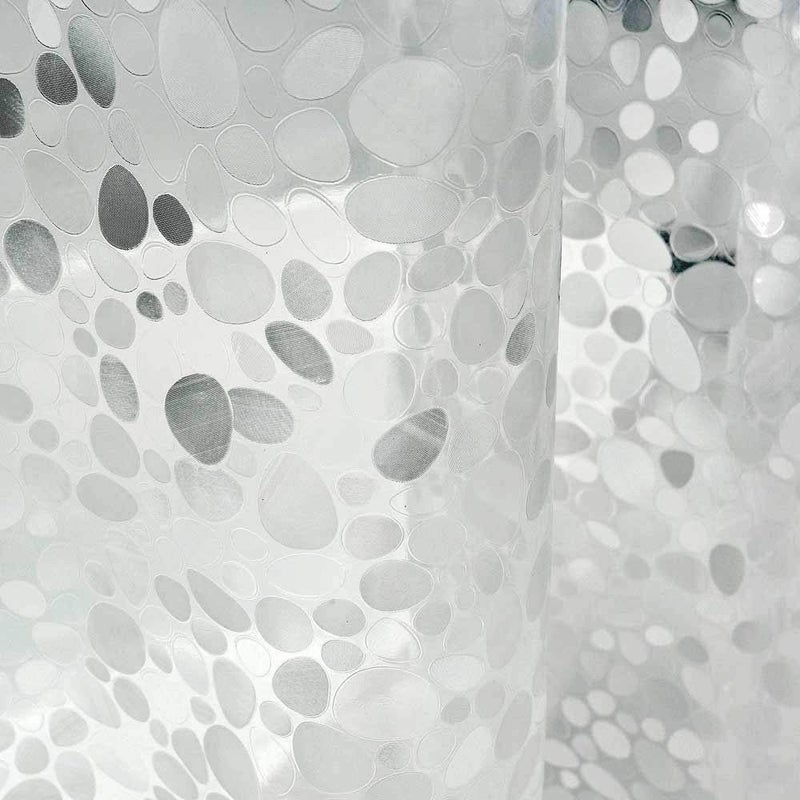 HOMECROWN Waterproof Clear Plastic 3D Design 7 Feet Long Bathroom Shower Curtain with 8 Durable Curtain Ring Hooks 7x4 Feet Transparent - Image 4