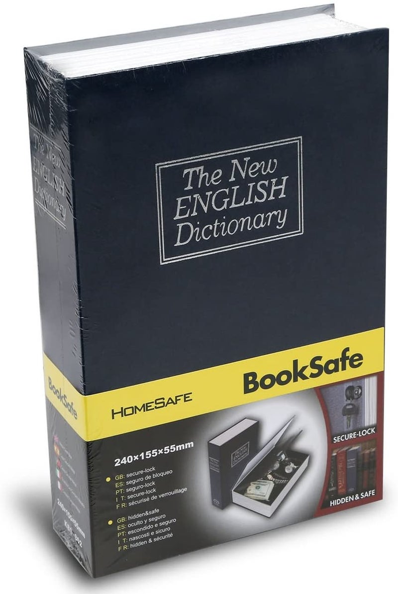 iMounTEK Home Security Steel Dictionary Book Safe Dark Blue 6.18× 9.52 × 2.17inch - Image 2