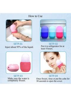 Aethland Aethland Ice Roller for Face and Eye, Silicone Mold Face,Facial Skin Care Tool Eye Puffiness Relief & Remove Fine Lines Reduce Acne Beauty Gift Women (Pink)  - Image 5
