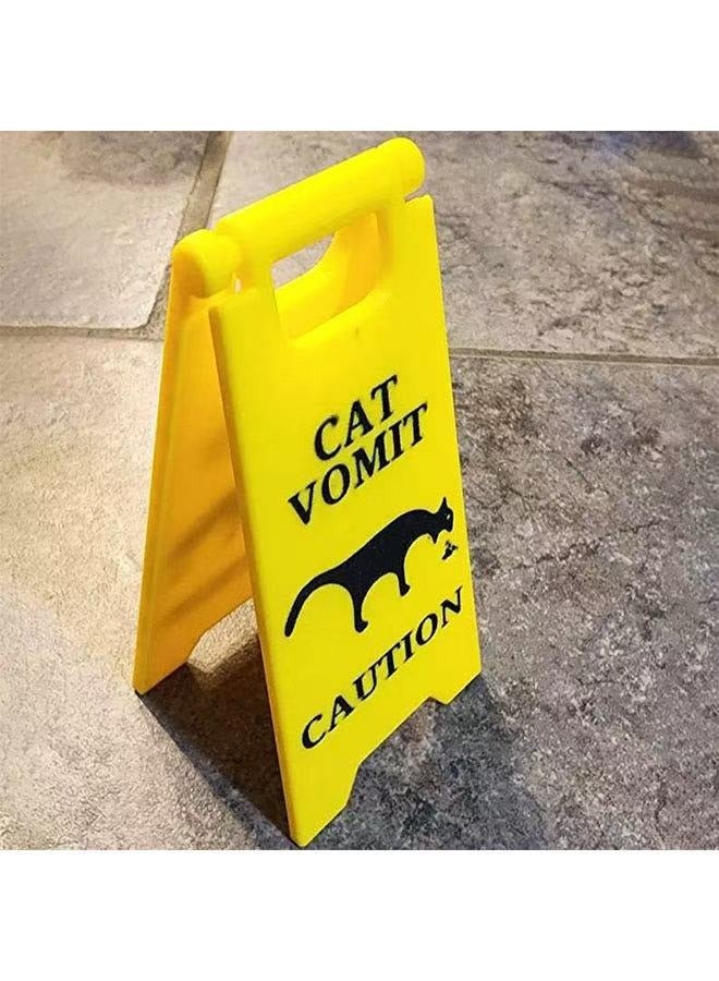 Generic 2 Pack Funny Cat and Dog Vomit Warning Signs Cat Vomiting Signs Creative Pet Supplies (Cats and Dogs)  - Image 5