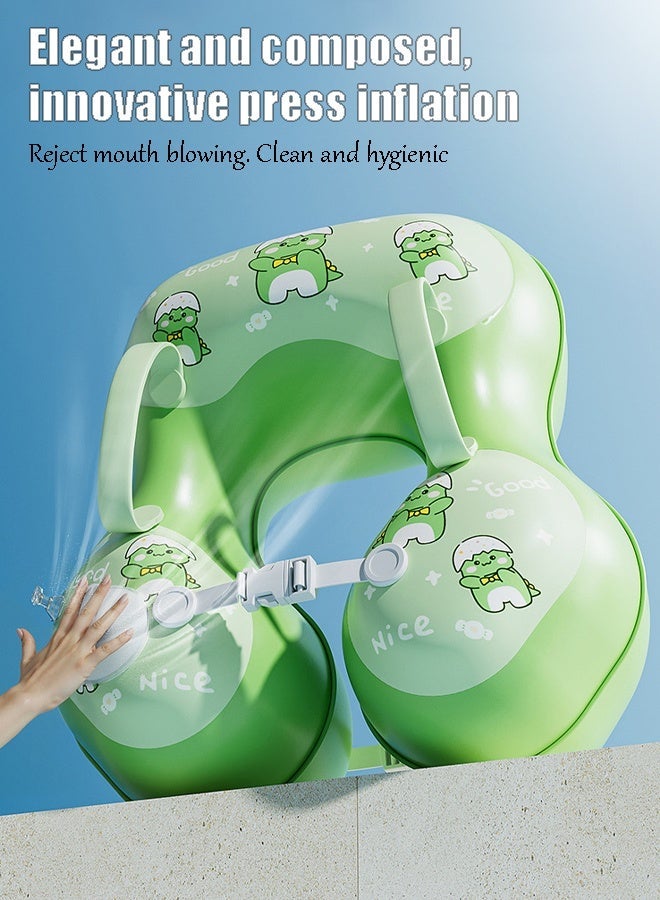 CMGTYYD Swim Ring, Push-Button Thickened Anti-Roll Baby Swim Training Ring, Suitable for Children Ages 1–6 - Image 3