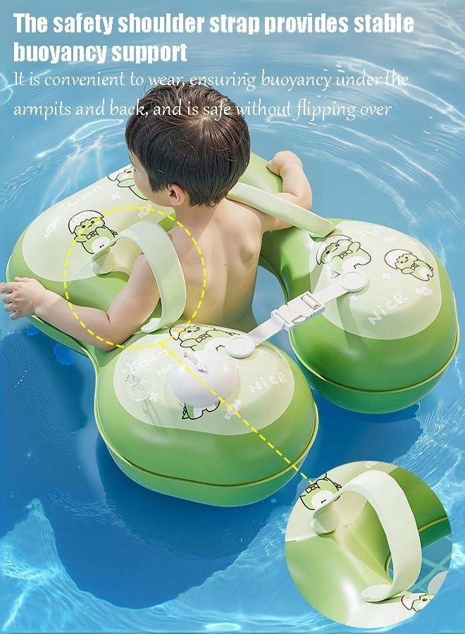 CMGTYYD Swim Ring, Push-Button Thickened Anti-Roll Baby Swim Training Ring, Suitable for Children Ages 1–6 - Image 5