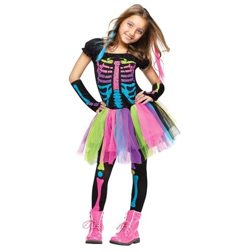 Fun World Funky Punky Bones Costume, Large 12-14, Multicolor - Image 1