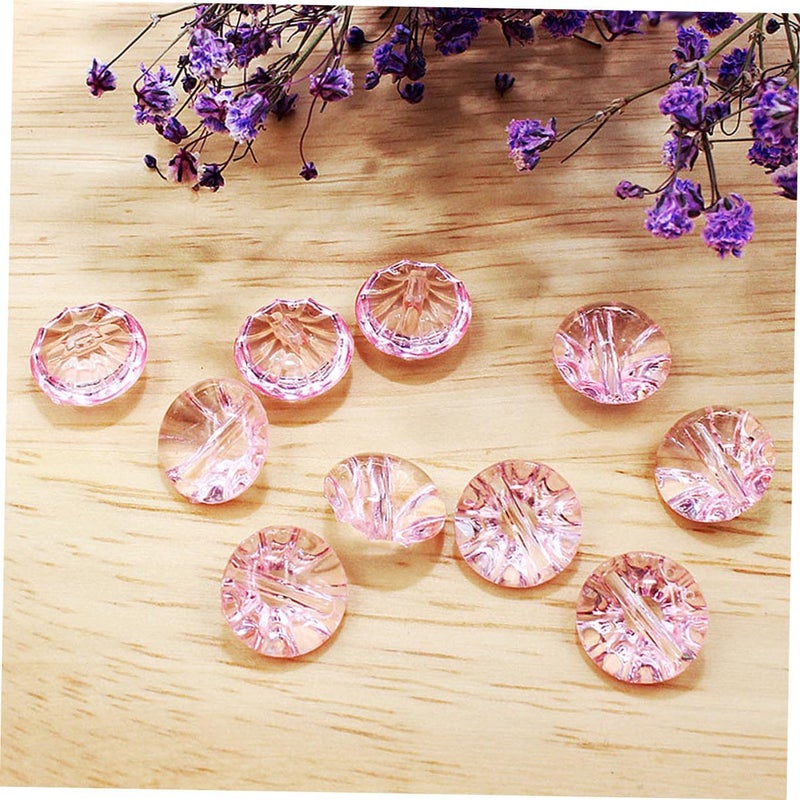 Zerodeko 50pcs Pastel Pink Crystal Sewing Buttons for Cardigans Sweaters Coats, Soft Shaped DIY Fasteners for Women Boys Daily Craft Use - Image 5