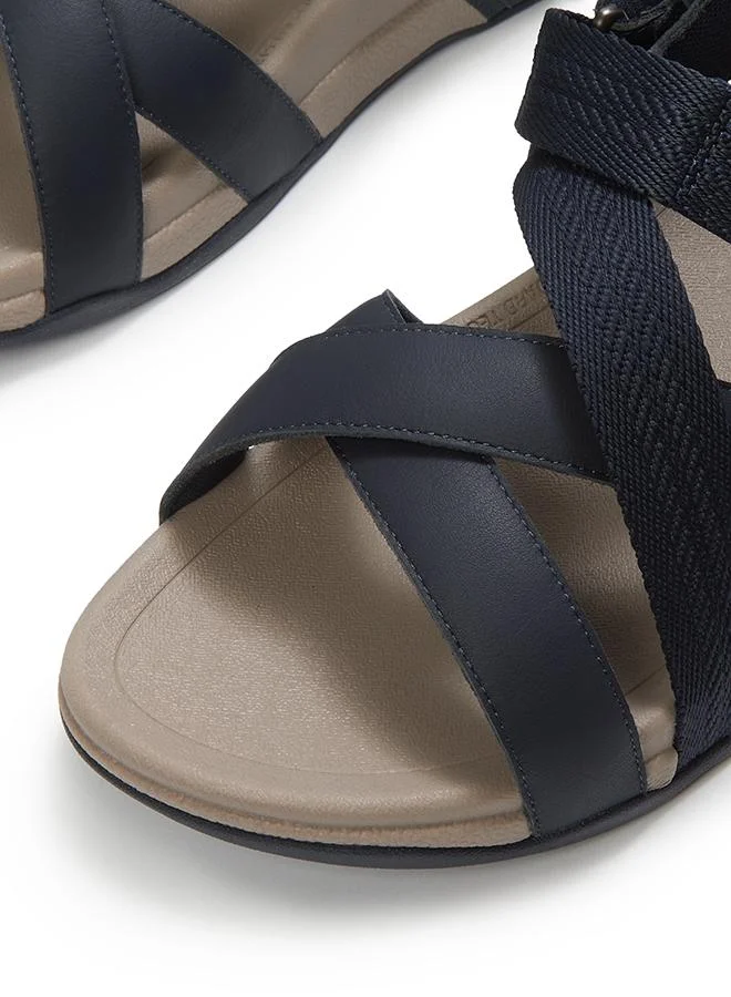 Fitflop ADONIS MENS ADJ. LEATHER/WEBBING B/STRAP SANDALS