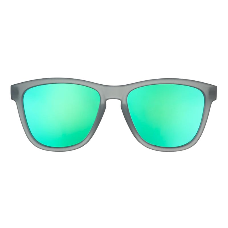 goodr Silverback Squat Mobility Polarized Sunglasses, Medium Sized (OG), Dark Gray Translucent Frames with Light Green Mirrored Reflective Lenses, UV400 Protection, No Slip, No Bounce - Image 2
