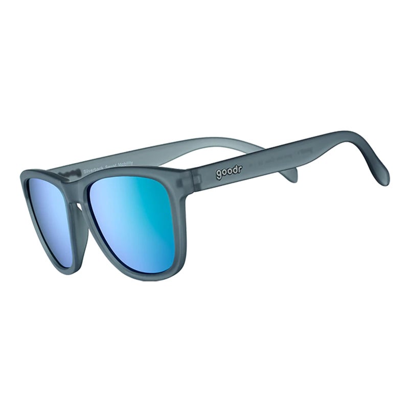 goodr Silverback Squat Mobility Polarized Sunglasses, Medium Sized (OG), Dark Gray Translucent Frames with Light Green Mirrored Reflective Lenses, UV400 Protection, No Slip, No Bounce - Image 1