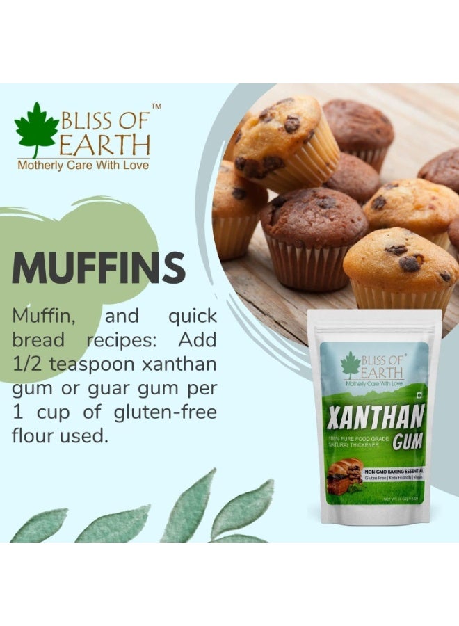 BLISS OF EARTH Xanthan Gum Powder for Ice Cream, Natural Thickener Xanthan Gum for Baking & Cooking, 100% Pure Food Grade | Gluten Free | Keto Friendly | Vegan – Pack of 2 x 113g - Image 5