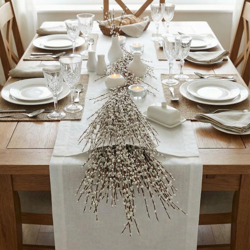 MISSWARM 5 Pieces 29.5" Long of Artificial Flowers Fake Flowers, Artificial Flowers for Wedding Home Office Party Hotel Indoor or Yard Decoration(5, White) - Image 5