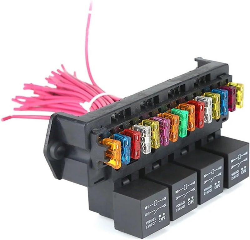 Black Car Fuse Box Plastic Car Fuse Box 15 Circuit Fuse Box Fuse Holder Car Supplies - Image 1