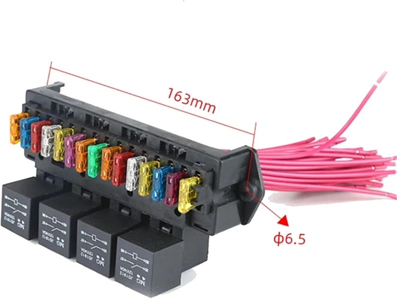Black Car Fuse Box Plastic Car Fuse Box 15 Circuit Fuse Box Fuse Holder Car Supplies - Image 5