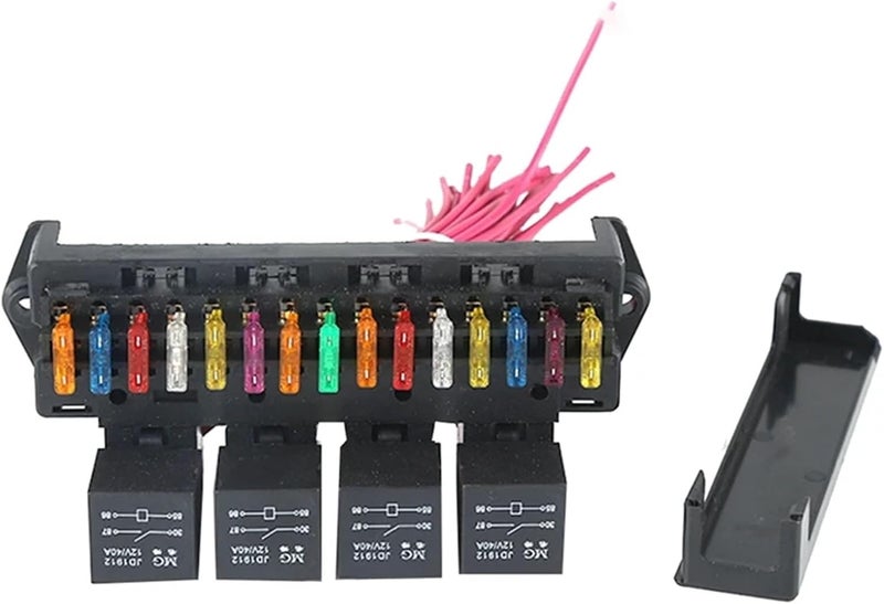 Black Car Fuse Box Plastic Car Fuse Box 15 Circuit Fuse Box Fuse Holder Car Supplies - Image 3