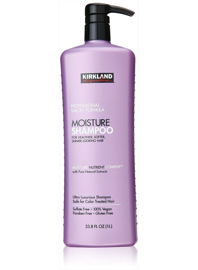 Kirkland Signature Professional Salon Formula Moisture Shampoo, 33.8 Fl. Oz. (Pack of 2, Total 67.6 Fl.Oz, Each 33.8 Fl. Oz.) - Image 1