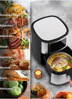 Winning Star 1400W Air Fryer, Digital Touch Screen Time Control Oilless Cooker 5.5l Air Fryer Oven, Nonstick and Dishwasher Safe Basket, Quick & Easy Meals in Minutes Perfect for Simple Meals, Snacks  - Image 4