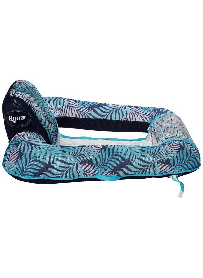 Aqua Leisure - Aqua Zero Gravity Pool Chair Lounge Inflatable Pool Chair Adult Pool Float Heavy Duty Blue Fern - Image 1