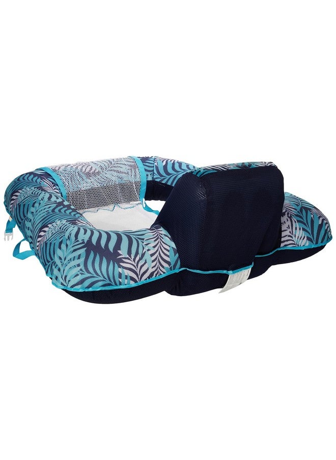 Aqua Leisure - Aqua Zero Gravity Pool Chair Lounge Inflatable Pool Chair Adult Pool Float Heavy Duty Blue Fern - Image 1