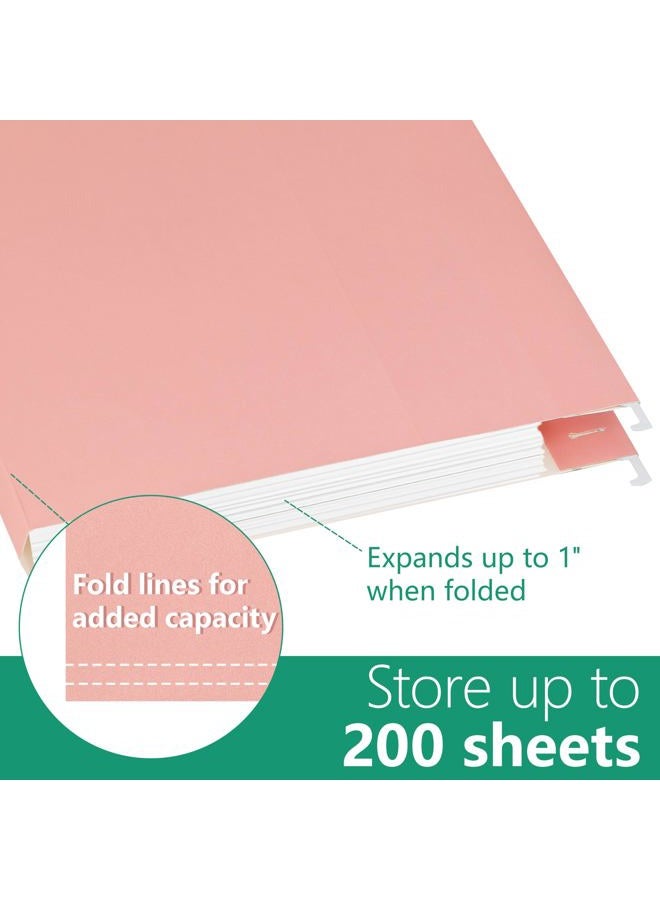 pmybupo Hanging File Folders Letter Size,Pastel Colors,6 Pack Hanging File Folders with 1/5-Cut Tabs,Heavy Duty 1 Inch Expansion,Stay Organized for Your Home and Office Bulk File,Documents and Paper - Image 3