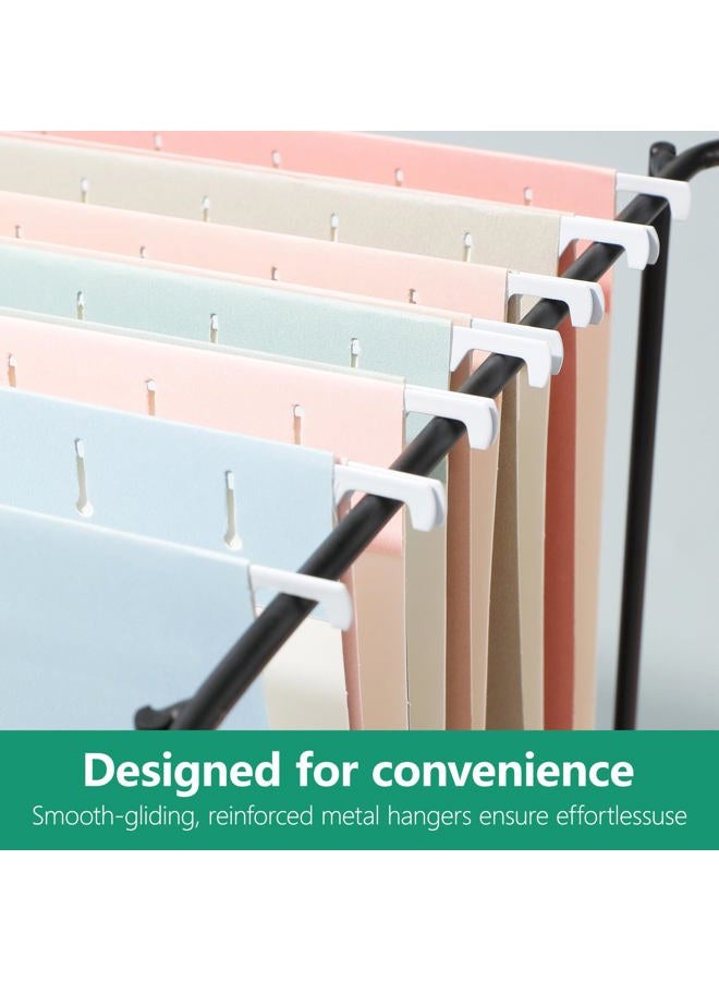 pmybupo Hanging File Folders Letter Size,Pastel Colors,6 Pack Hanging File Folders with 1/5-Cut Tabs,Heavy Duty 1 Inch Expansion,Stay Organized for Your Home and Office Bulk File,Documents and Paper - Image 5