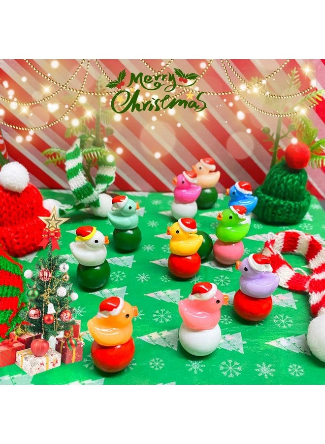 AWEELON100 Pcs Christmas Tiny Ducks Mini Resin Ducks Tiny Ducks (A) - Image 4