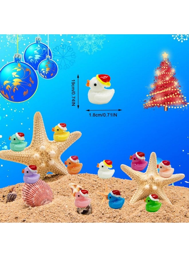 AWEELON100 Pcs Christmas Tiny Ducks Mini Resin Ducks Tiny Ducks (A) - Image 2
