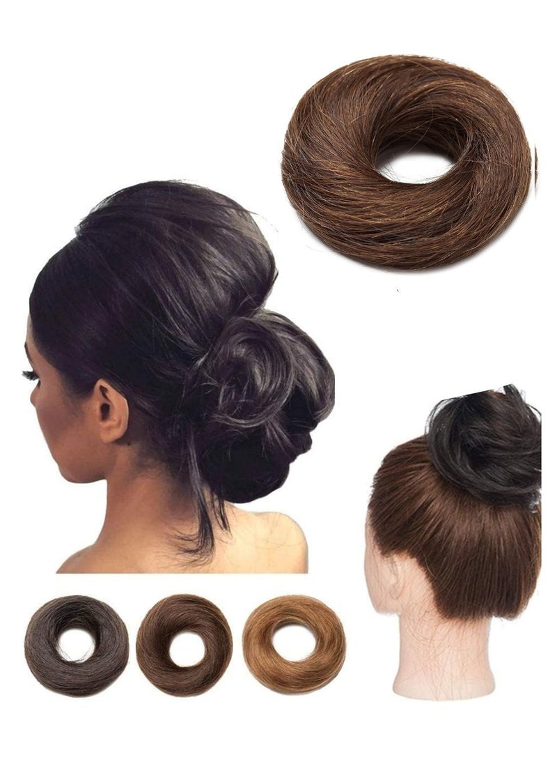 Estelle Nature Real Hair Bun ,Hair Pieces ,100% Human Hair Elastic Donut Chignons Bun ,Topknot Costume Bun Ponytail For Women  - Image 1