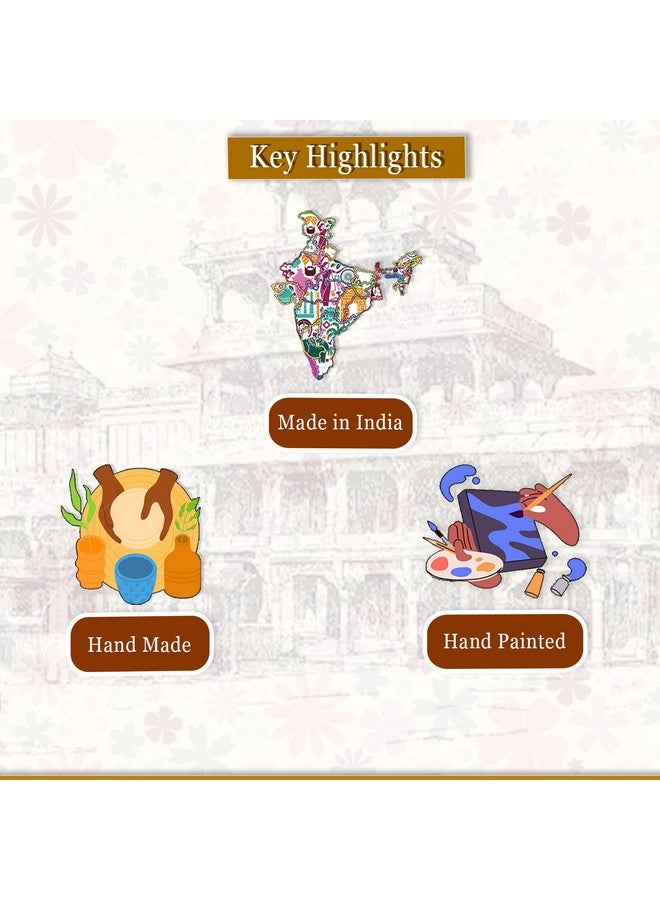 Xtore Creative Resin Golden Reindeer Sculptures | Beautiful Home Decor | Lifts up Energy of Your Room - (Pack of 2, Blue) - Image 5