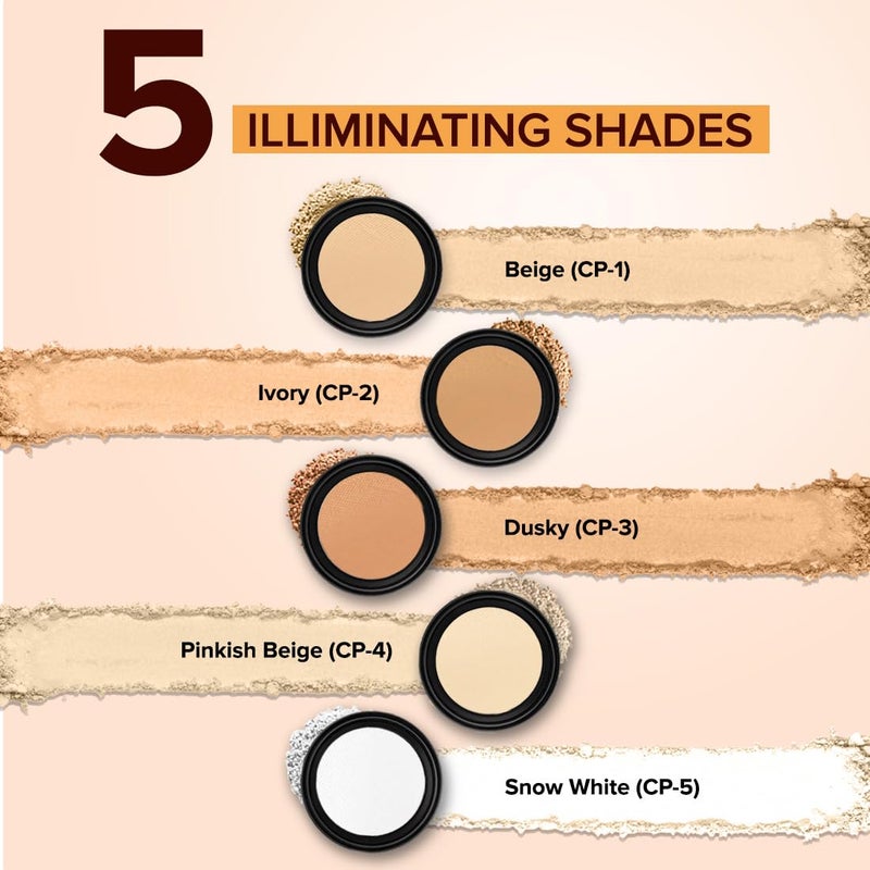 COLORESSENCE Starlet Compact Powder for Setting Base Oil Control Lightweight Formula With Free Applicator Puff Ivory Beige - Image 5