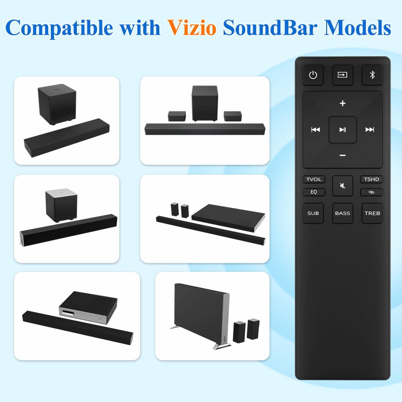MYHGRC XRS551D Replacement VIZIO Sound Bar Remote Control for Vizio SmartCast Soundbar SB3621N-E8 SB351-D0 SB3531-D0 SB3651E6 SB3651-E6 SB3820-C6 SB3830-D0 SB3831-D0 SB3851D0 SB3851-D0 SB4031-D5 SB4051-D5 - Image 3