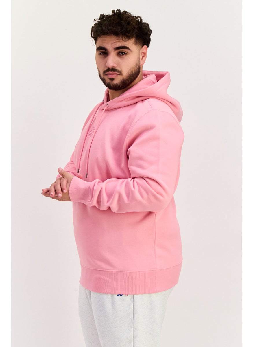 ESPRIT Men Hooded Brand Logo Long Sleeves Sweatshirt, Pink  - Image 2