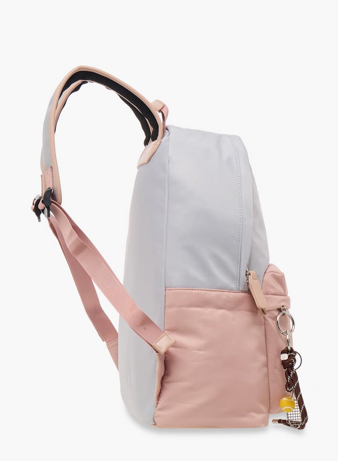 Lee Cooper Colourblock School Backpack with Adjustable Straps and Zip Closure - 32x15x41 cm - Image 3