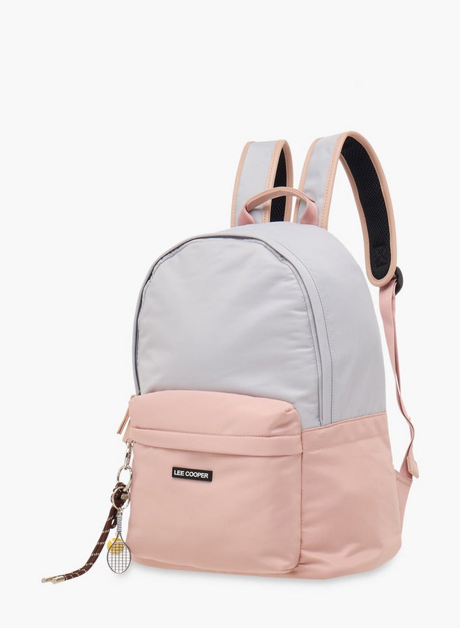 Lee Cooper Colourblock School Backpack with Adjustable Straps and Zip Closure - 32x15x41 cm - Image 2