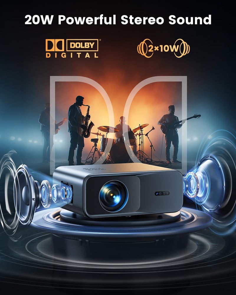 WiMiUS [Official Google TV]Smart Projector 4K Supported with WiFi & Bluetooth, Built-in Official Apps, GoogIe Voice, Outdoor Movie Projector with DoIby Audio, Auto Focus, Home Theater Proyector WIMIUS G1 - Image 4
