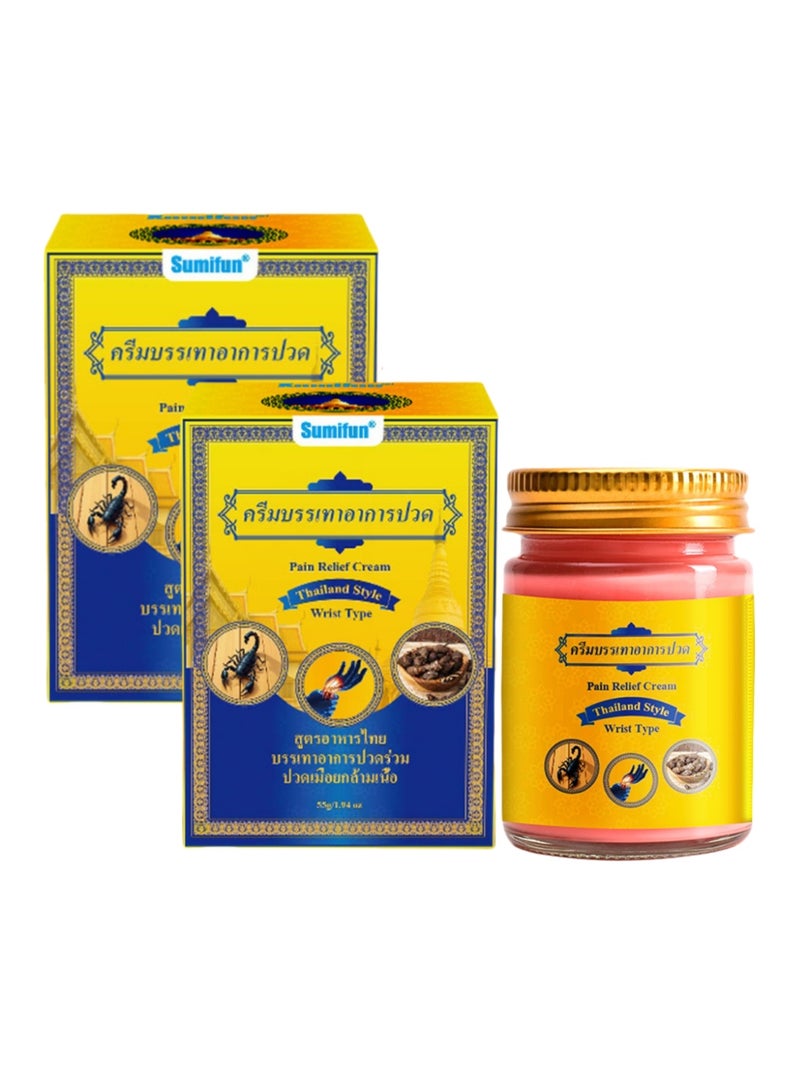 Sumifun 2-PACKS Pain Relief Ointment Scorpion Ointment for Relieve Sore Joints,Muscles and Joints，Relieve Pain Relieve Pain in Neck， Shoulders，Back， Hips，Knees and Feet Muscle Pain Relief Cream 50g*2 - Image 1
