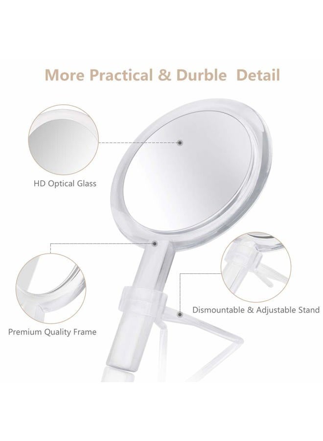 Gotofine Double Sided 1x - 7x Magnification Hand Held Makeup Mirror with Stand,clear (7x) - Image 5