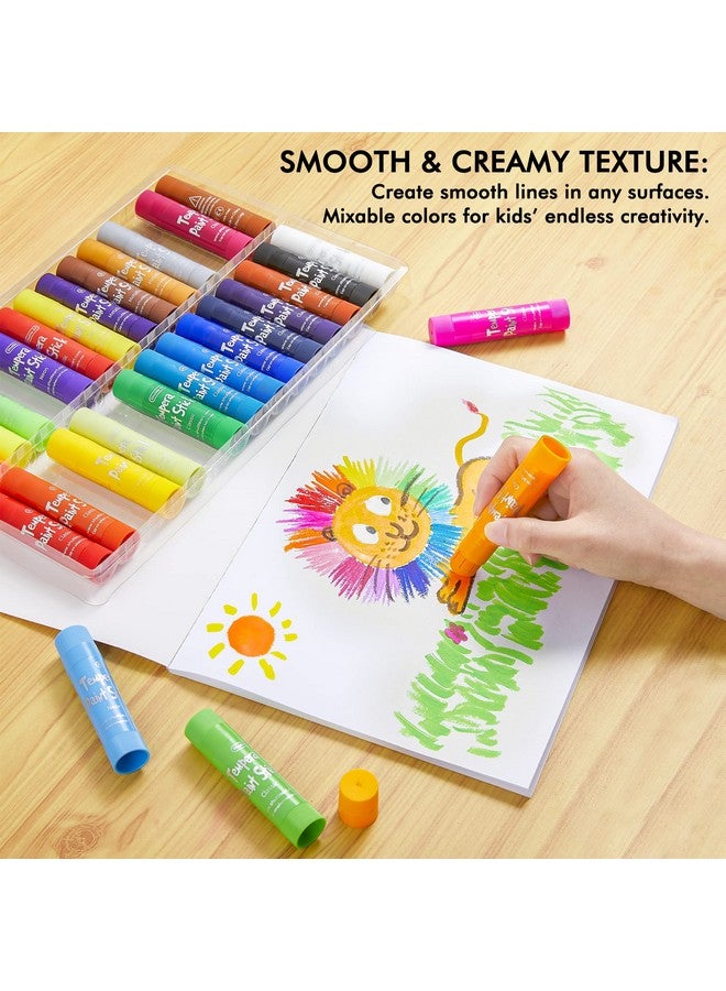 Shuttle Art Tempera Paint Sticks - 30 Solid Colours - Quick Drying - Works Great on Paper, Wood, Glass, Ceramic, Canvas - Image 5