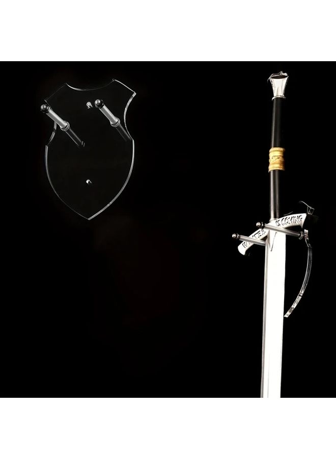 Black Acrylic Sword Wall Mount Display Rack Vertical Space Saving Design Easy Assembly - Image 2